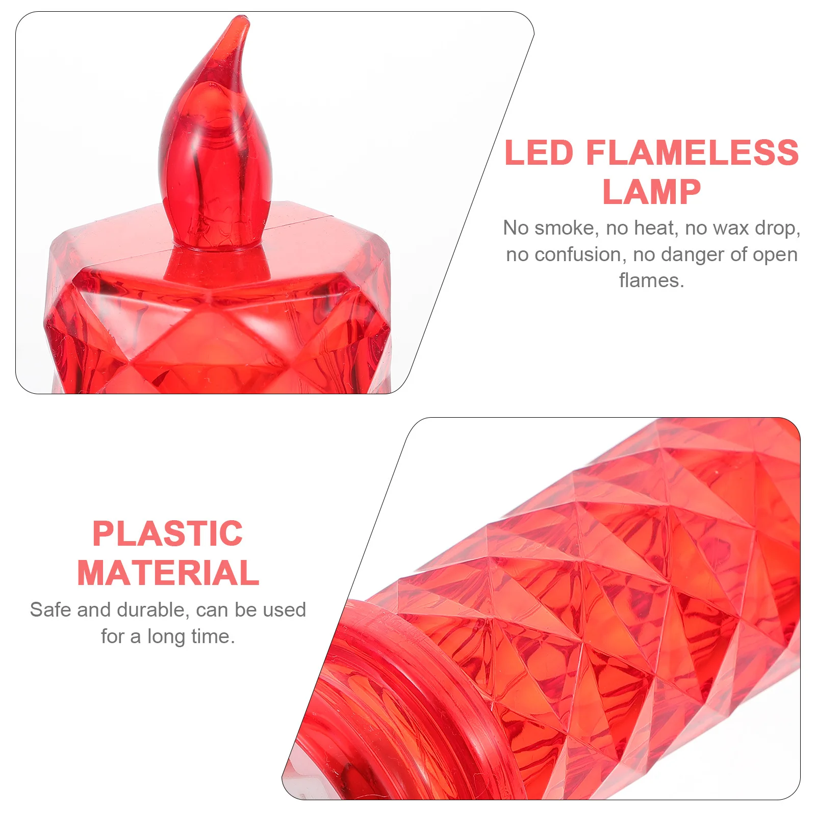 

Realistic LED Light Flameless Rose Refraction Decoration LED Lamp Safe Clean Use