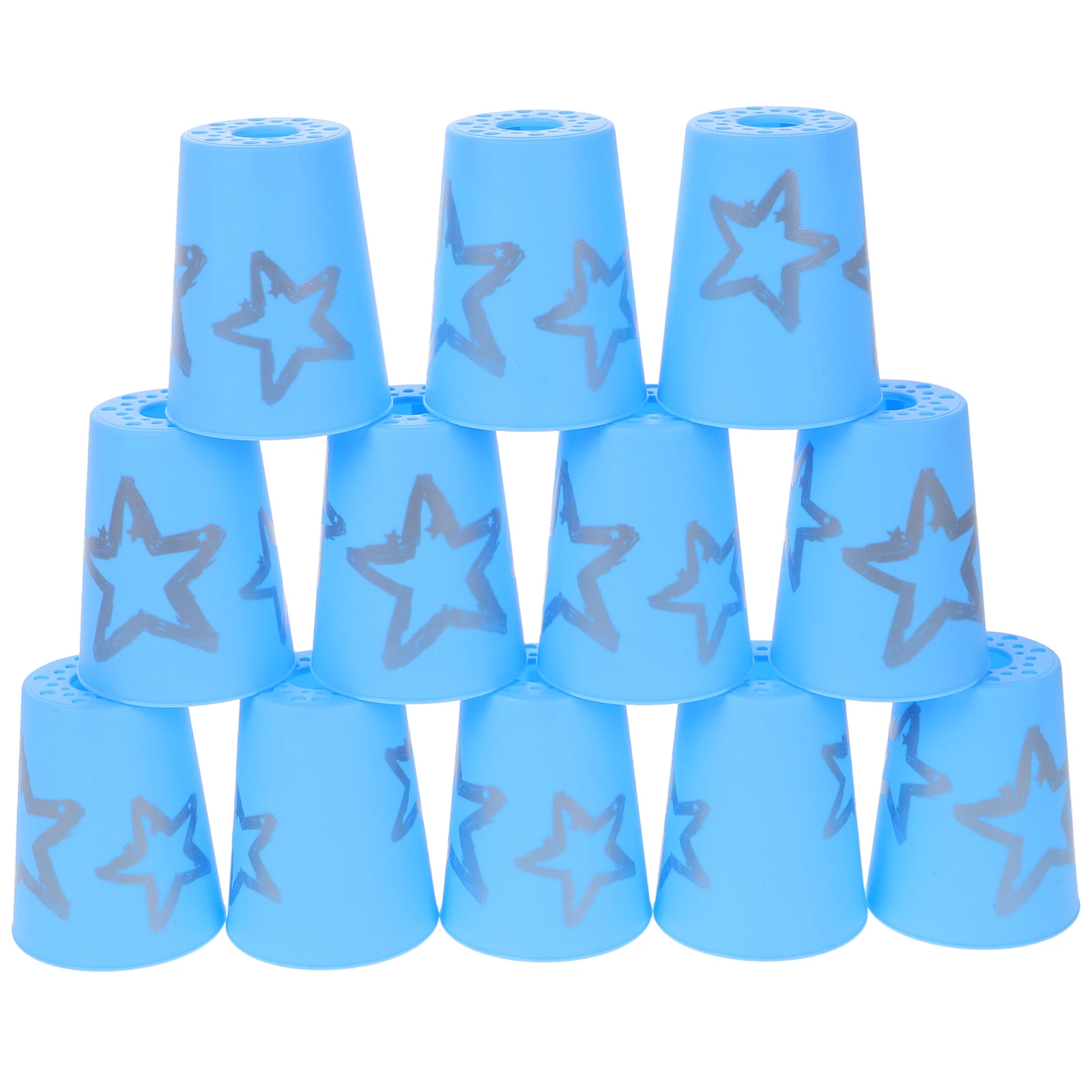 

12 Pcs Cups Creative Design Multifunctional Easy Clean Stacking Games Suitable All Ages Speed Matching Toys Building