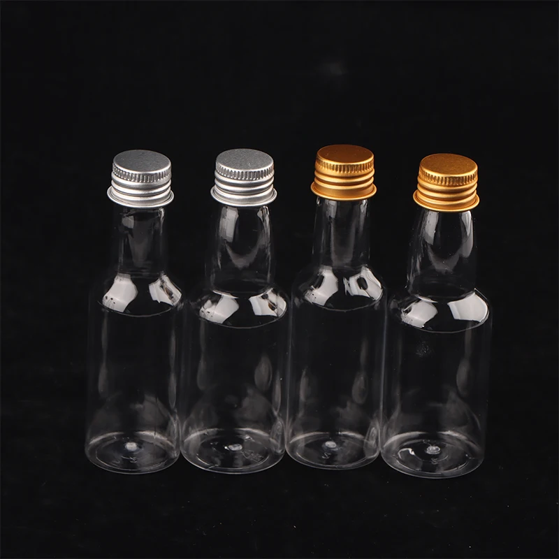 Bottiglie di spirito in plastica Mini bottiglie di liquore Mini bottiglia di colpo di alcol in plastica con tappo Bottiglia di latte Bottiglia di bevande trasparente