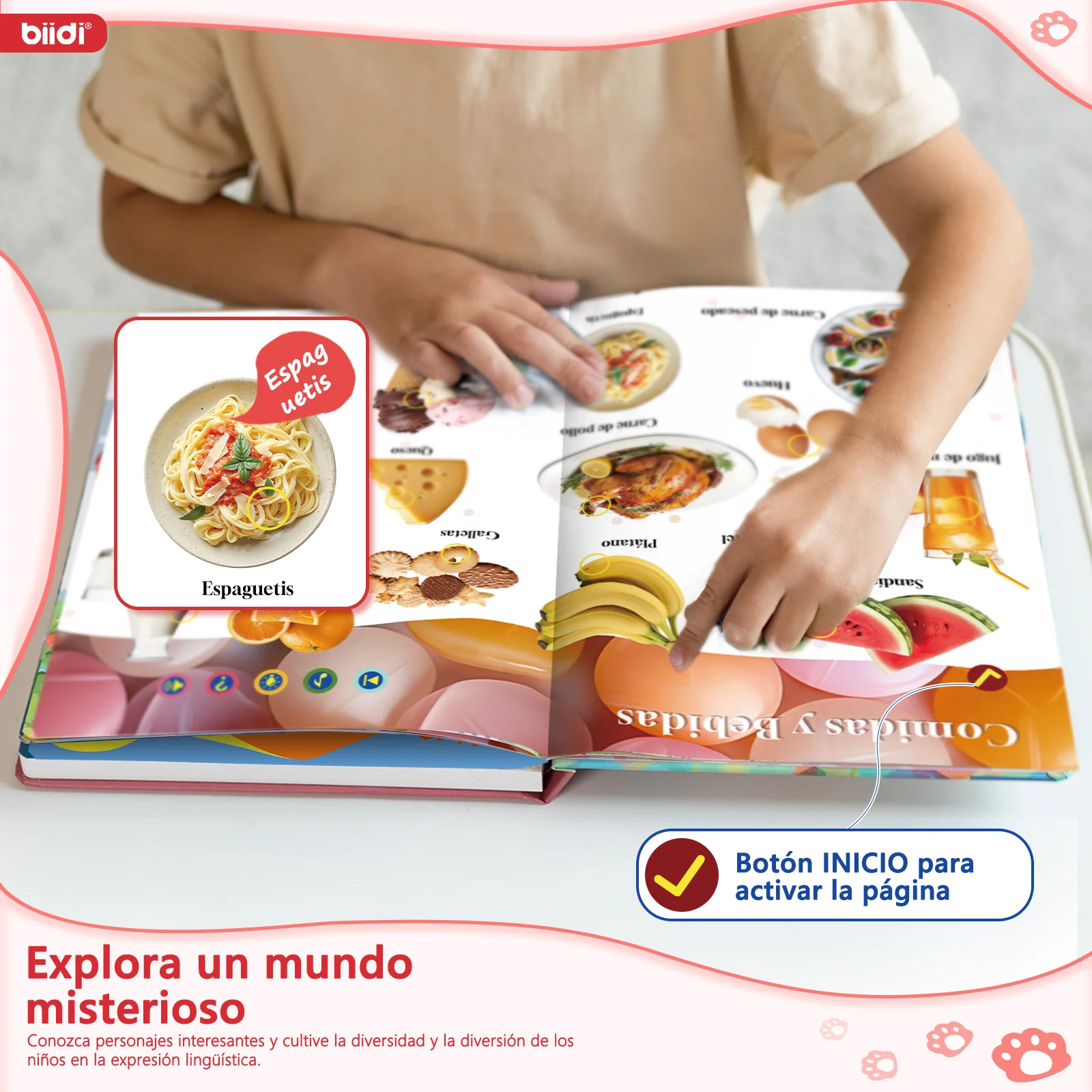 Spanish Sound Talking Book The World Around You Autism Sensory Games Interactive Stories Toy Early Educational Gift for Children
