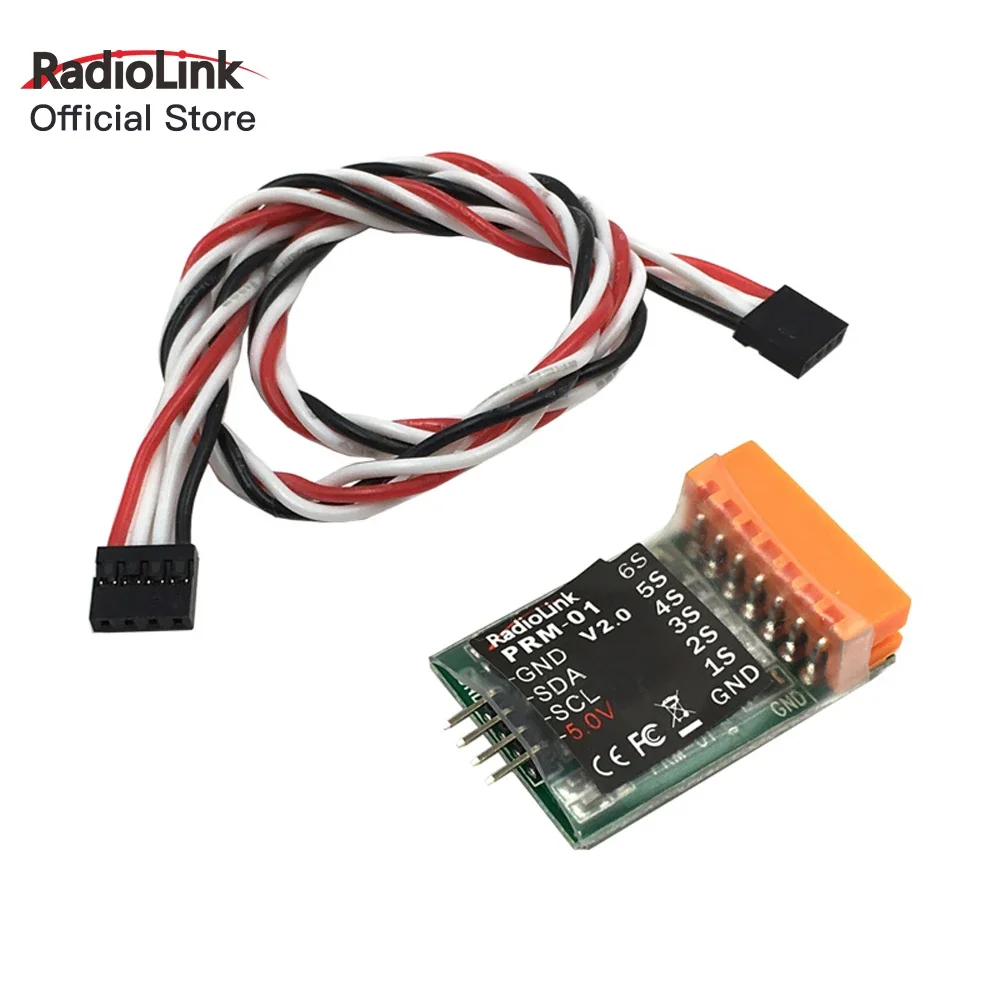 Radiolink PRM-01 Display del modulo di telemetria di tensione della batteria dell'aereo su AT9S AT9S Pro AT10II Funziona con R9DS R12DS RC FPV Drone