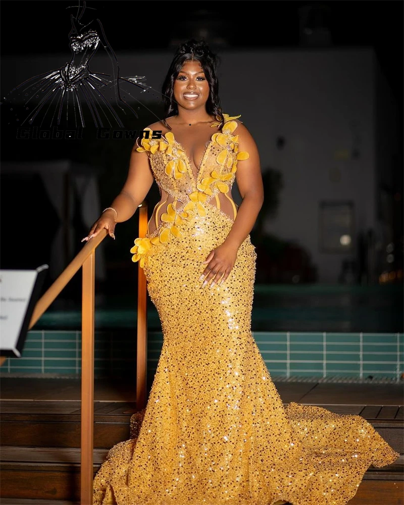 Aso Ebi Gold Sequin… - image