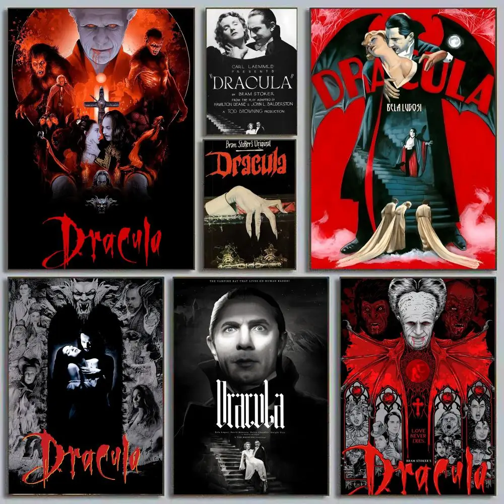 الرجعية الرهيبة الفيلم دراكولا اللوحة الخط شخصية الفضاء قماش المشارك جدار جدارية الفن صور لغرفة ديكور المنزل #3