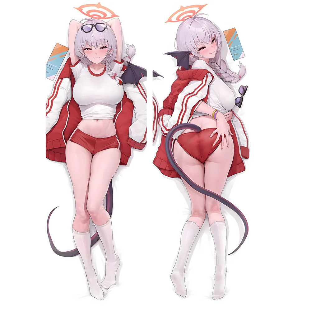 Cartoon Anime Kurodate Haruna Kussensloop Dakimakura Blauw Archief Knuffelen Bed Kussen Kussenhoes Otaku Beddengoed Cosplay Props