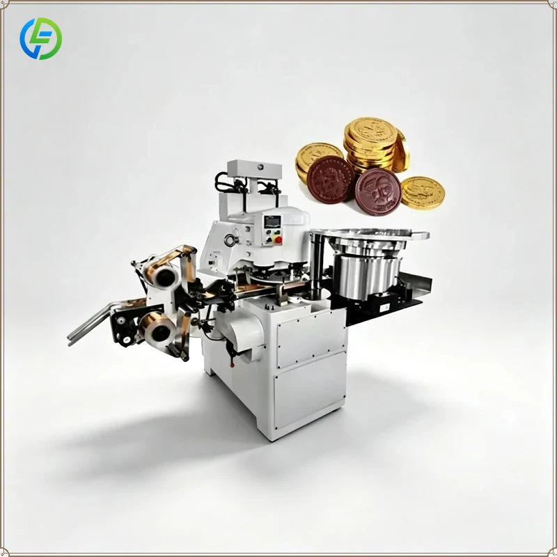 Automatic Gold Coin Chocolate Embossing and Packaging Machine for Chocolate FL Customized