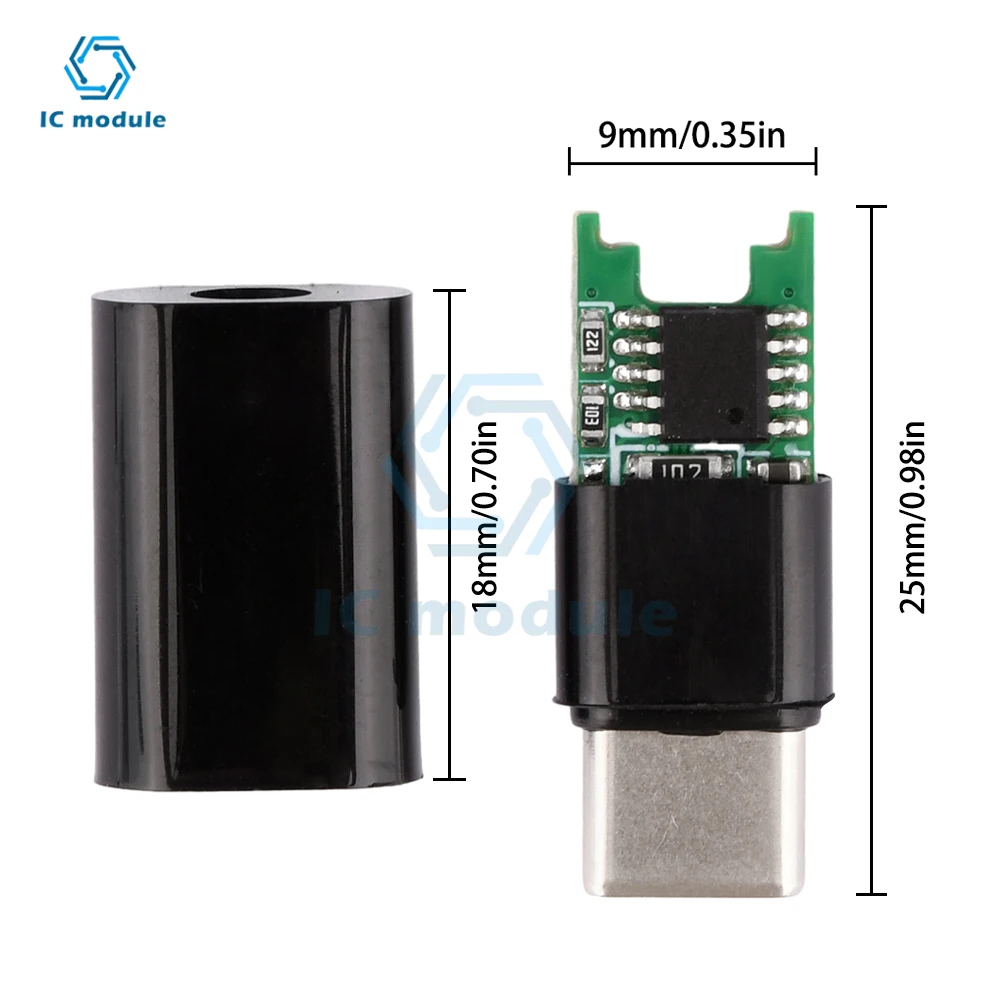 PD/QC2.0 9V/12V/15V/20V Decoy Power Supply Aging Board Fast Charge Trigger Module Adapter Type-C