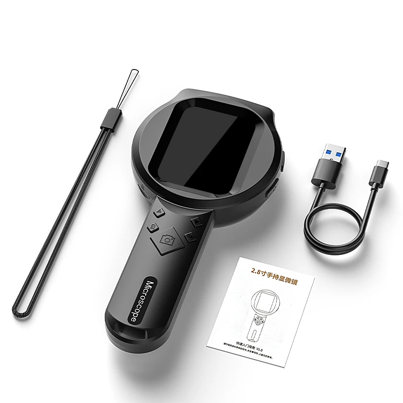 LED Digitale Microscoop Vergrootglas Video 100X Vergroting 2.8 ''IPS Scherm Met Camera 2.0MP VOOR Elektronische Reparatie