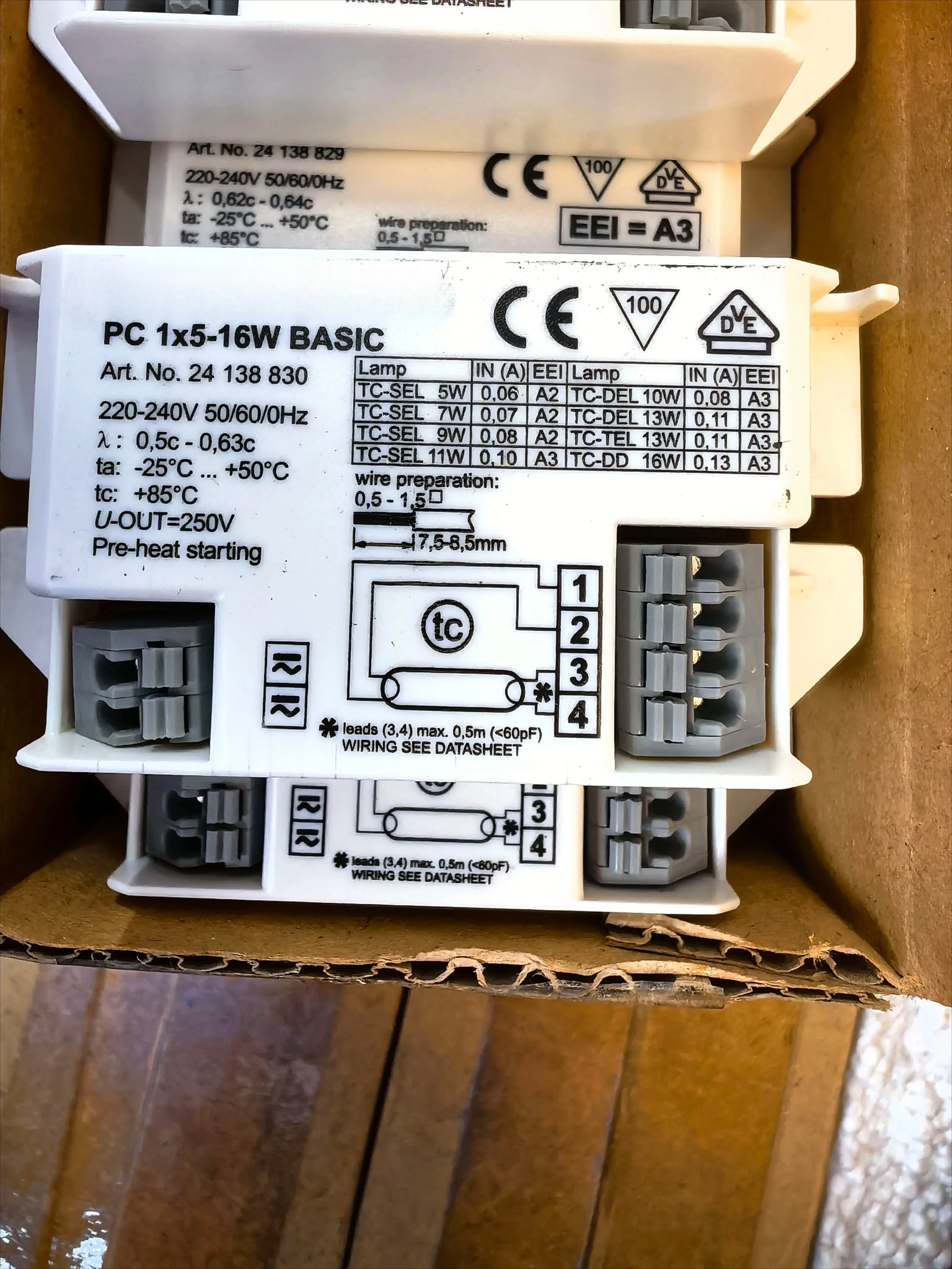 .. FOR TRIDONIC PC 1 * 18w 1 * 26-42w 1 * 5-16w Downlight Intubation Electronic Ballast.