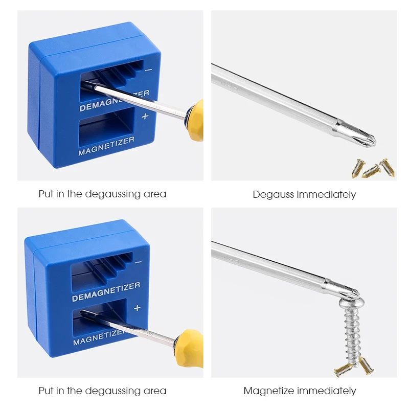 Screwdriver 2 in 1 Magnetizer Demagnetizer Professional Magnetizing Pickup Tool for Screw Driver Drill Bit Hand Tool Parts