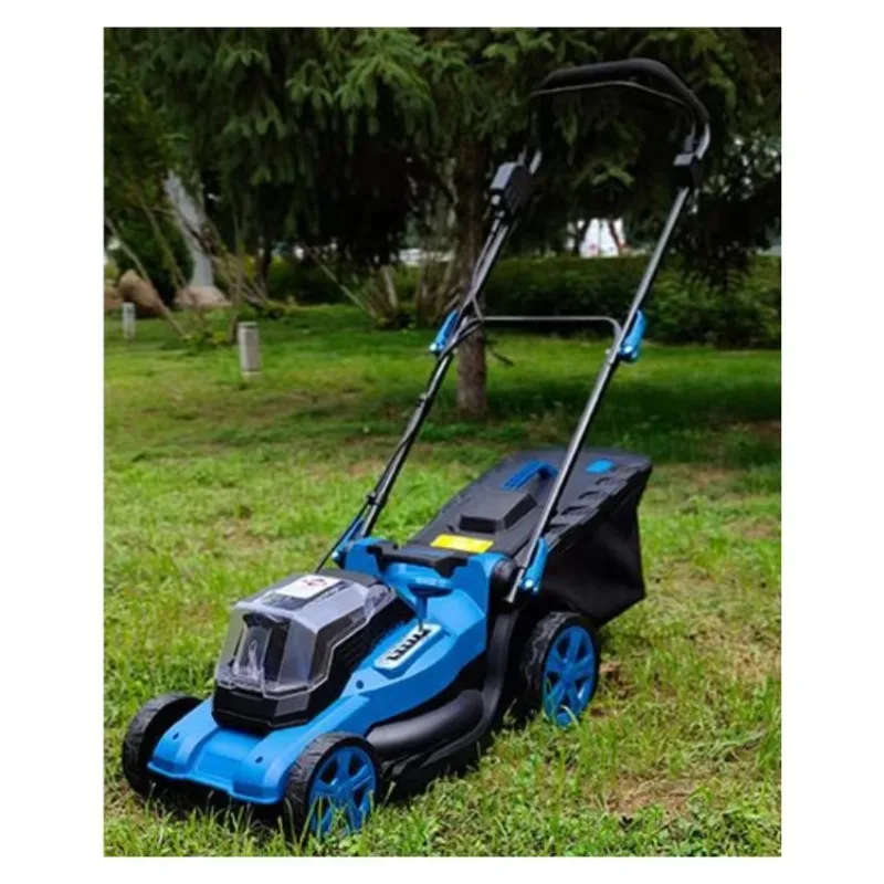 Upgraded Zero Turning Electric Lawn Mower Grass Box DIY Industrial Grade Hand Pushing 40V 400mm Cutting Width