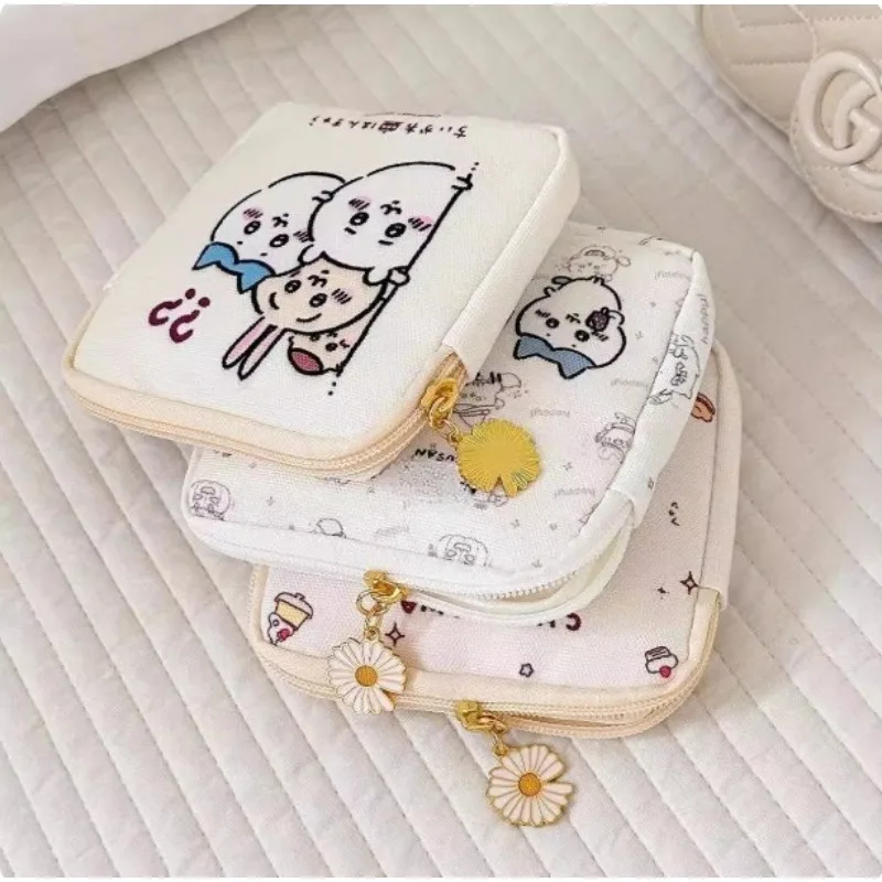 

CKW Small Canvas Storage Bag Cute Anime Zipper Pouch for Sanitary Pads
