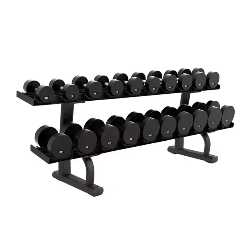 

Custom Commercial Gym Fitness Accessories Equipment Double Racks Tier Dumbbell Sets Dumbbell Racks