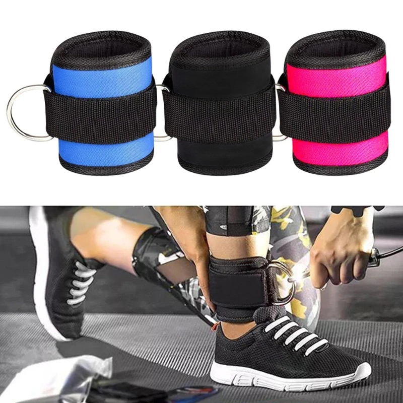 Adjustable D-ring Ankle Strap Foot Support Ankle Protector Buckle Ankle Gym Fitness Leg Ankle Cuffs Power Weight Lifting