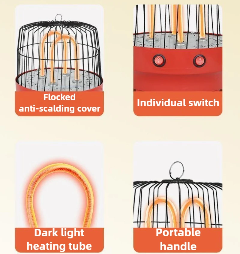 Портативный обогреватель 220 В, бытовая энергосберегающая духовка, небольшой быстронагревающийся обогреватель, грелка для ног и грелка для рук, кварцевая трубка, отопление