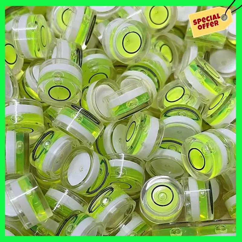 

LBER 20Pcs Mini Bubble Spirit Level 10X6mm Circular Bullseye Bubble Levels For Leveling Tripod Telescope 10X6mm, Non-Adhesive