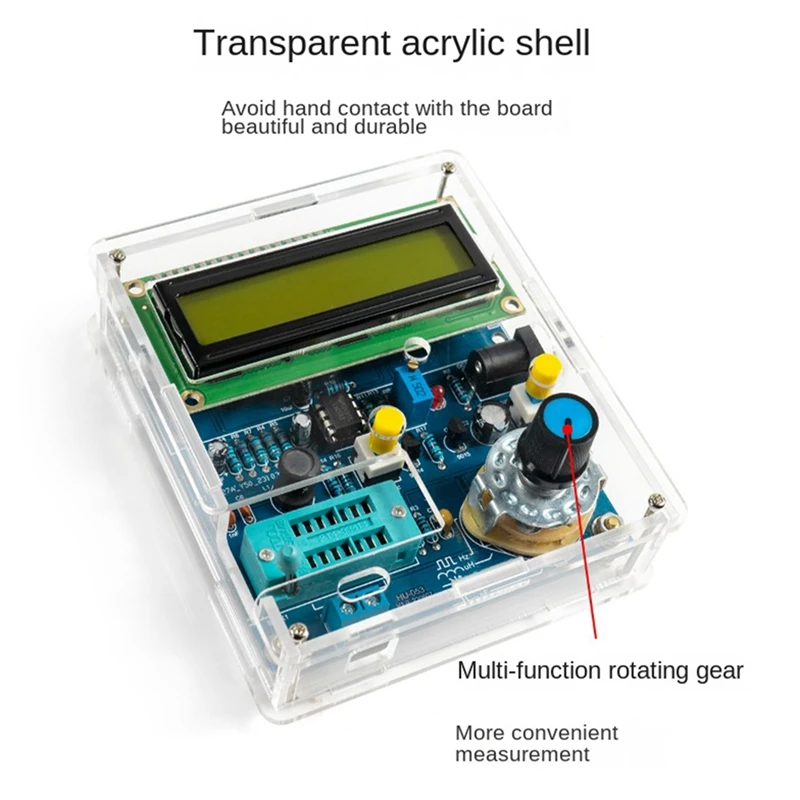 Misuratore di capacità e induttanza misurazione della frequenza Kit Set elettronico fai da te 51 Tester monolitico Set di saldatura per circuiti