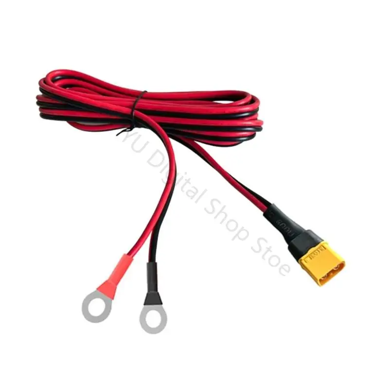 96BA Post-End Power Cable for Battery Charging, 8 mm Mounting Ends and Clear Polarity for FPV Gear, Solar Wiring Use