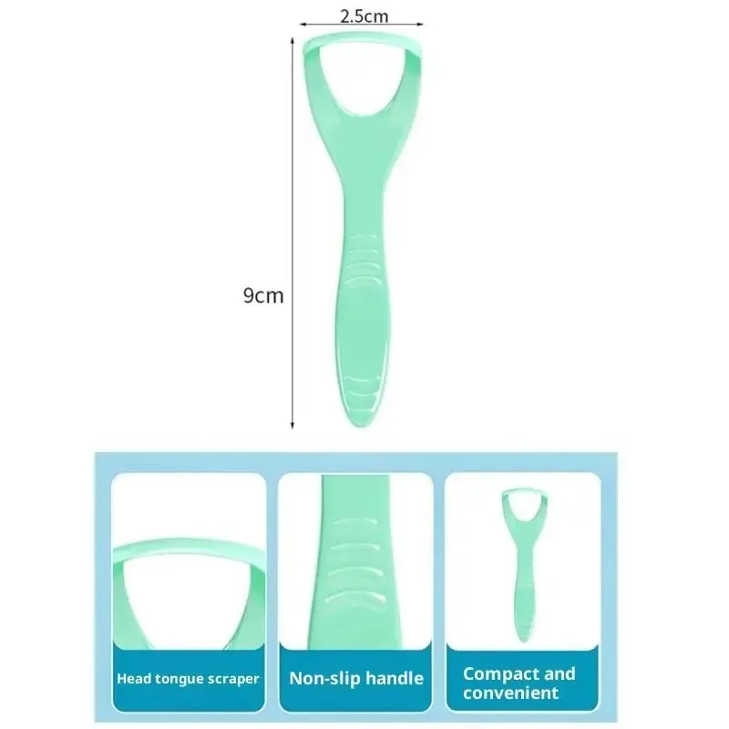 -Adult tongue scraper, tongue cleaning tool, plastic mouth scraper, travel convenience, oral hygiene care products