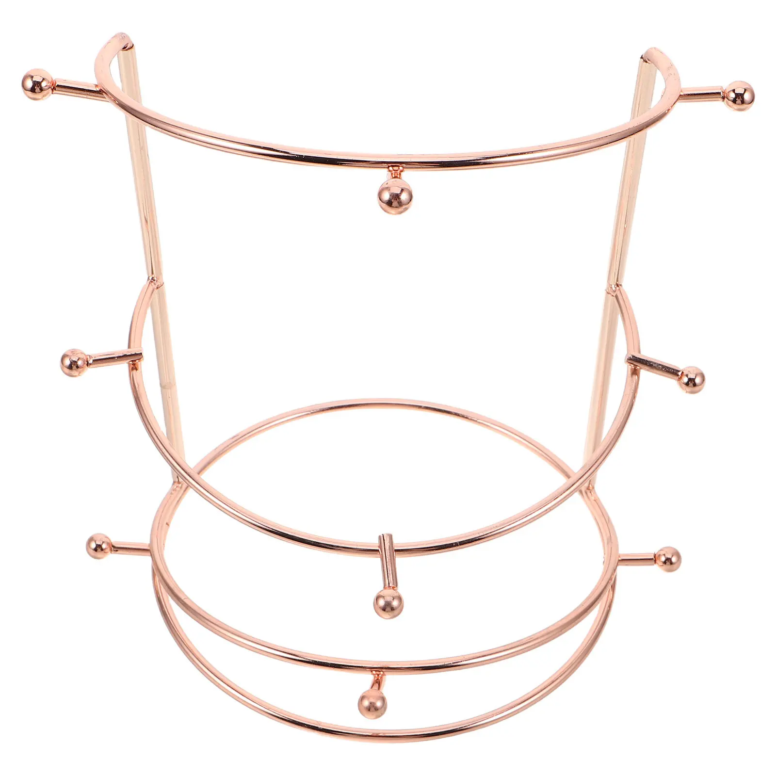 

Подставка для короны, 3-х уровневая тиара из розового золота, органайзер для повязки на голову, многофункциональный органайзер для хранения ювелирных изделий для свадебных магазинов, выставок