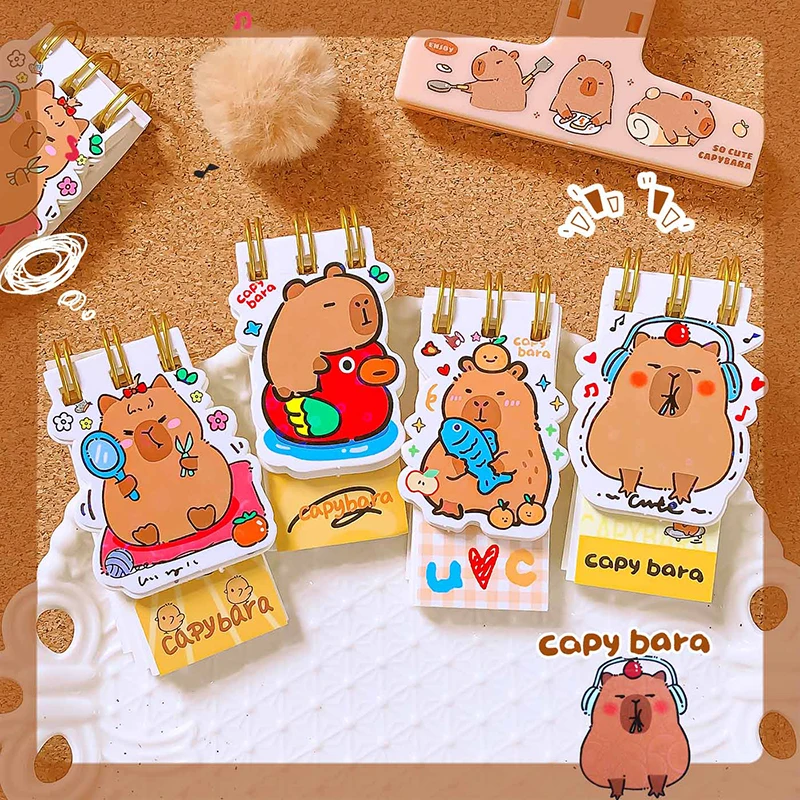 kawaii Stationery office accessories School supplies Capybara Portable Notebook Notepad For Daily Notes Pretty Stationery gift