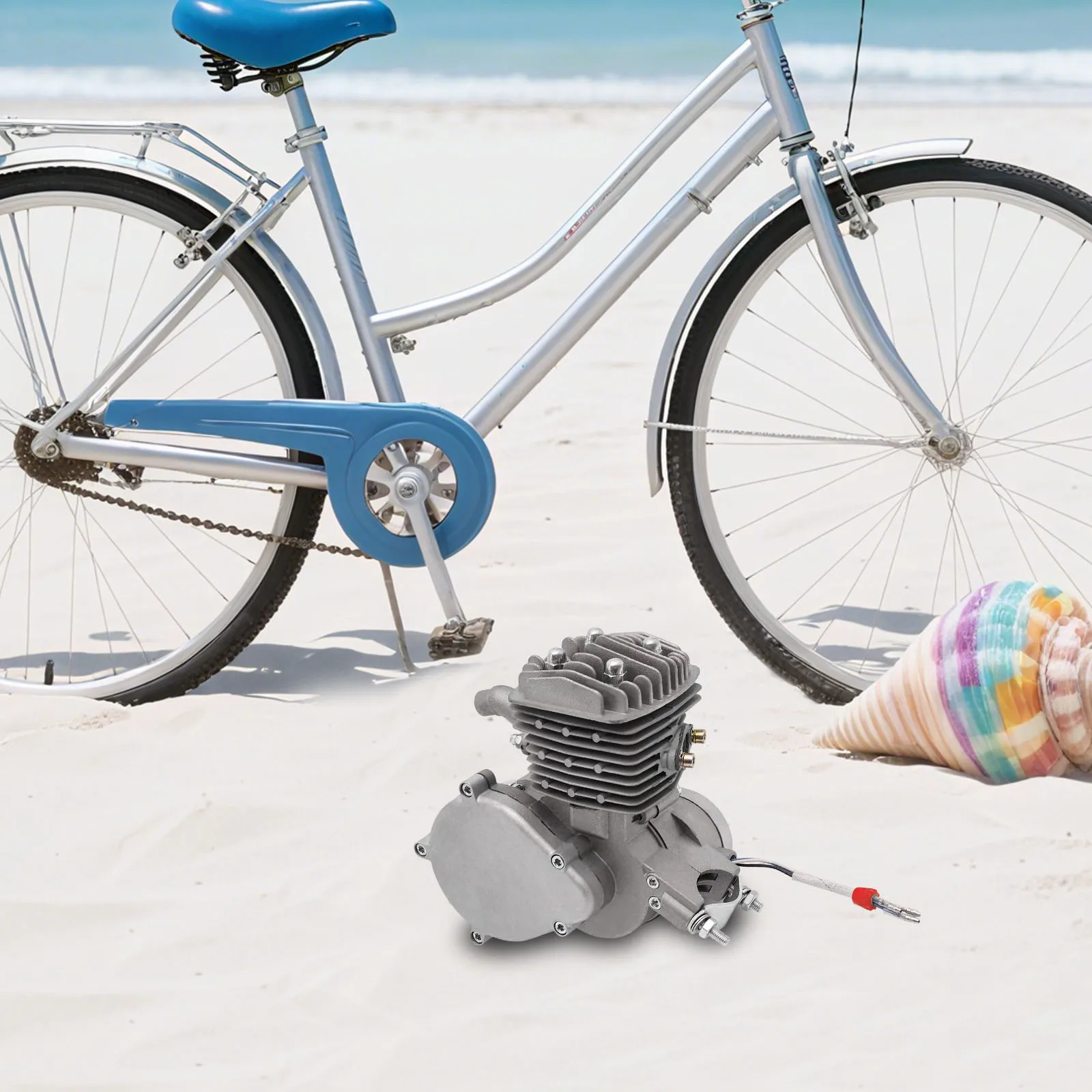 80cc 2-Stroke Pedal Bicycle Engine, Fuel Motorized Bicycle, 1.85kw Bike Transmission Motor CDI Ignition Cylinder Engine