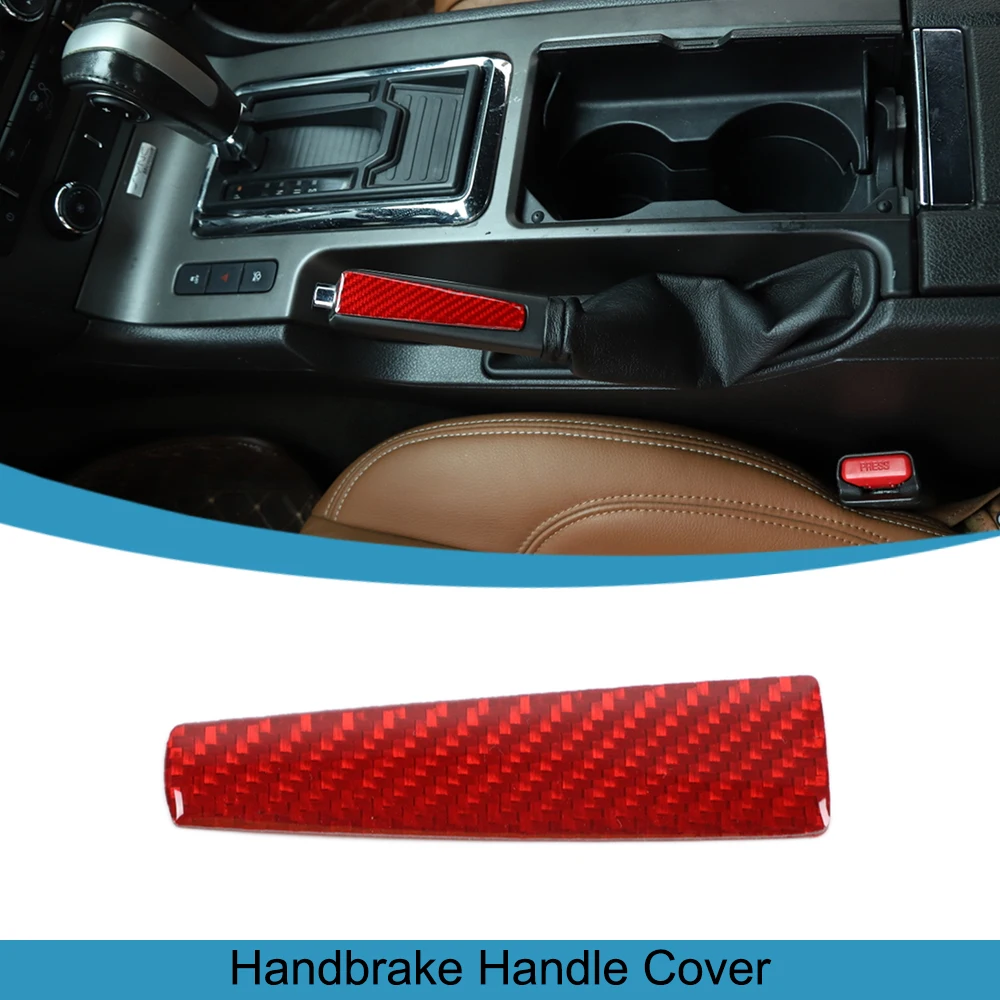 

Car Handbrake Handle Decoration Cover Sticker for Ford Mustang 2009 2010 2011 2012 2013 Interior Accessories Soft Carbon Fiber