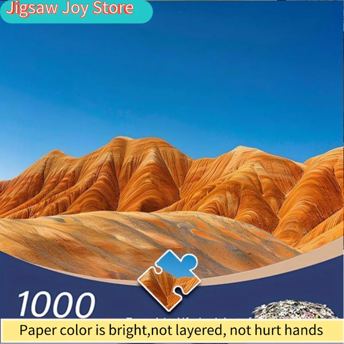 

Пазл для взрослых на 1000 элементов - Пейзаж с красными волнами и голубым небом, большой прямоугольный головоломка-пазл с 1000 деталями