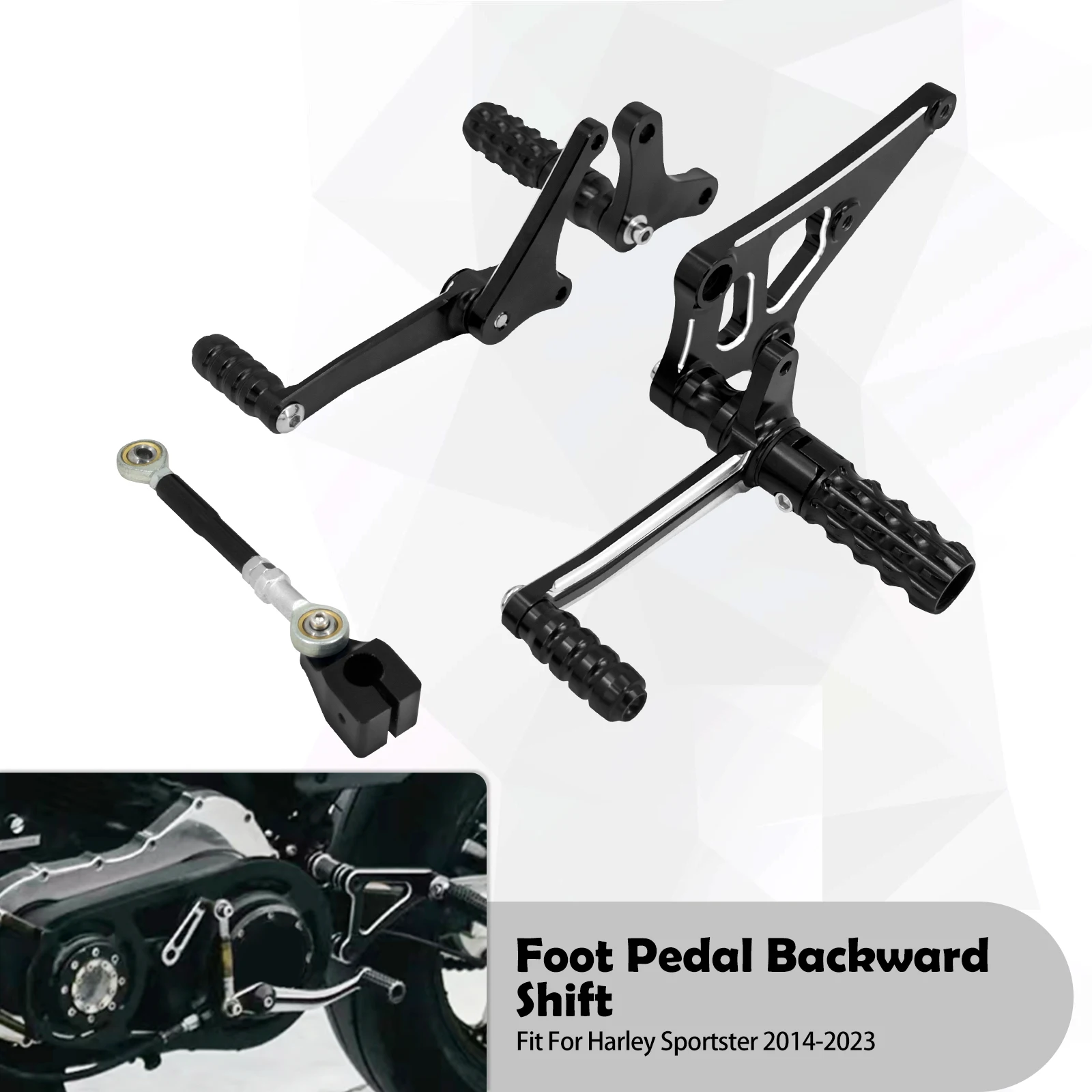 Motorcycle Backward Control Kit Rear Footrests Foot Pegs Shift Lever For Harley Sportster XL 14-22 XL883 XL883N XL883R XL1200C