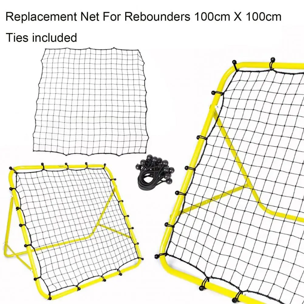 100cm Soccer Rebounder Net With 20 Elastic Ropes Kickback Football Practice Net Target Goal Rebound Net Beginner Training Aid