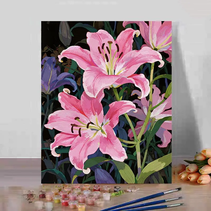 

A-0257 Spring Meadow Landscape Oil Canvas