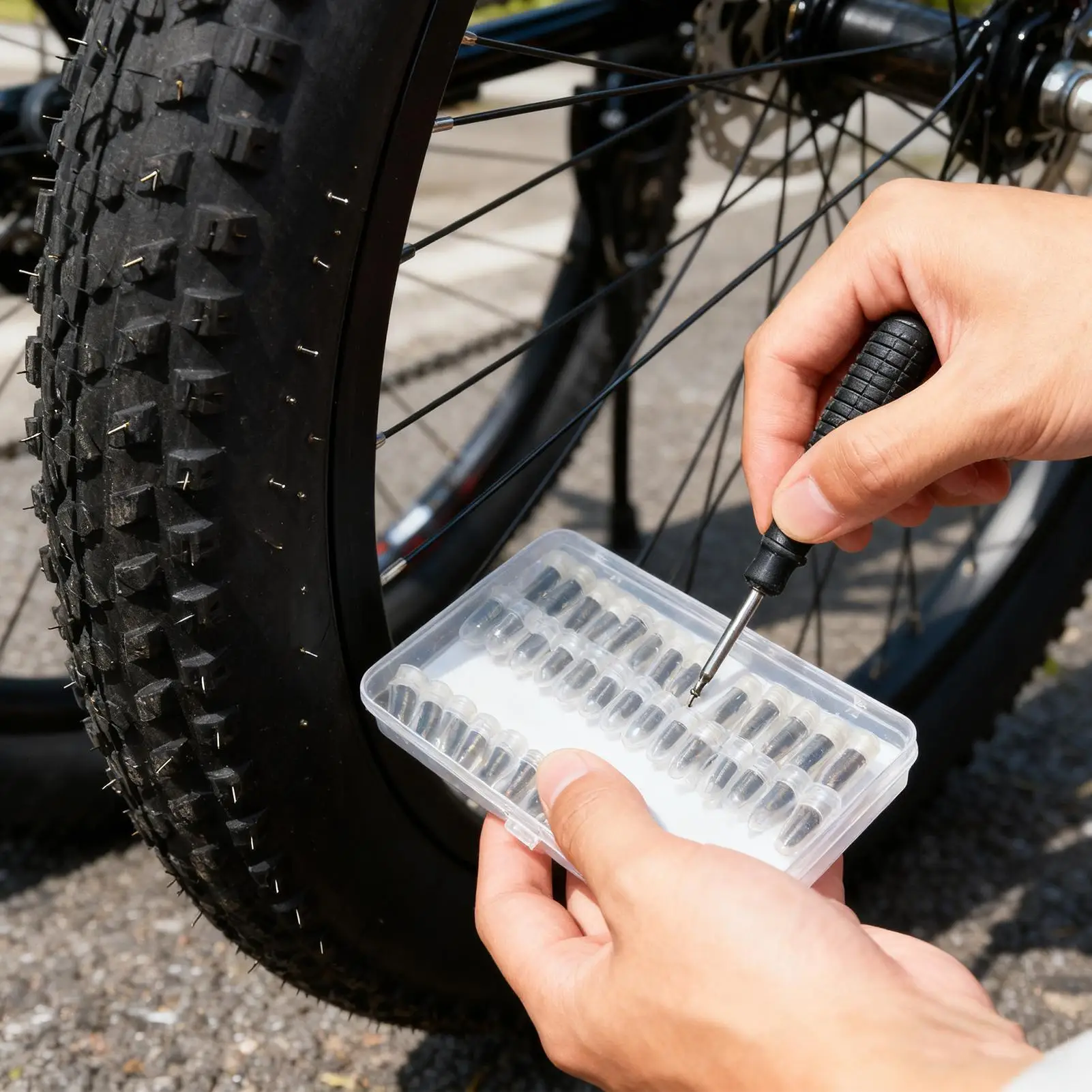 طقم أظافر لإصلاح الإطارات بدون أنابيب 50 قطعة/المجموعة برغي الخدمة الذاتية في مقابس إصلاح الإطارات أداة سريعة لسيارة شاحنة دراجة نارية #2