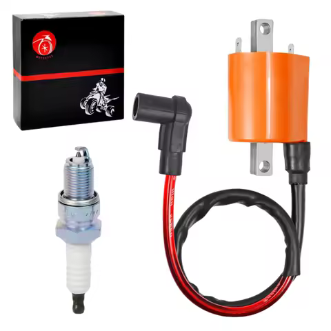 Ignition Coil &amp; Spark Plug For Yamaha Gas Golf Cart G2 G5 G8 G9 G11 G14 1985-1996 OEM:J38-82310-20-00