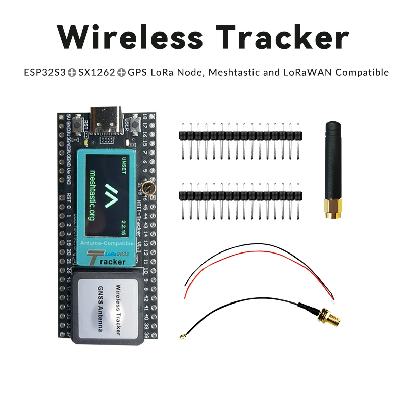 Металластичный беспроводной трекер Heltec ESP32, сеть LoRa, Wi-Fi, Bluetooth, GPS-трекер и шлюзовая антенна LoRa 868 915 МГц