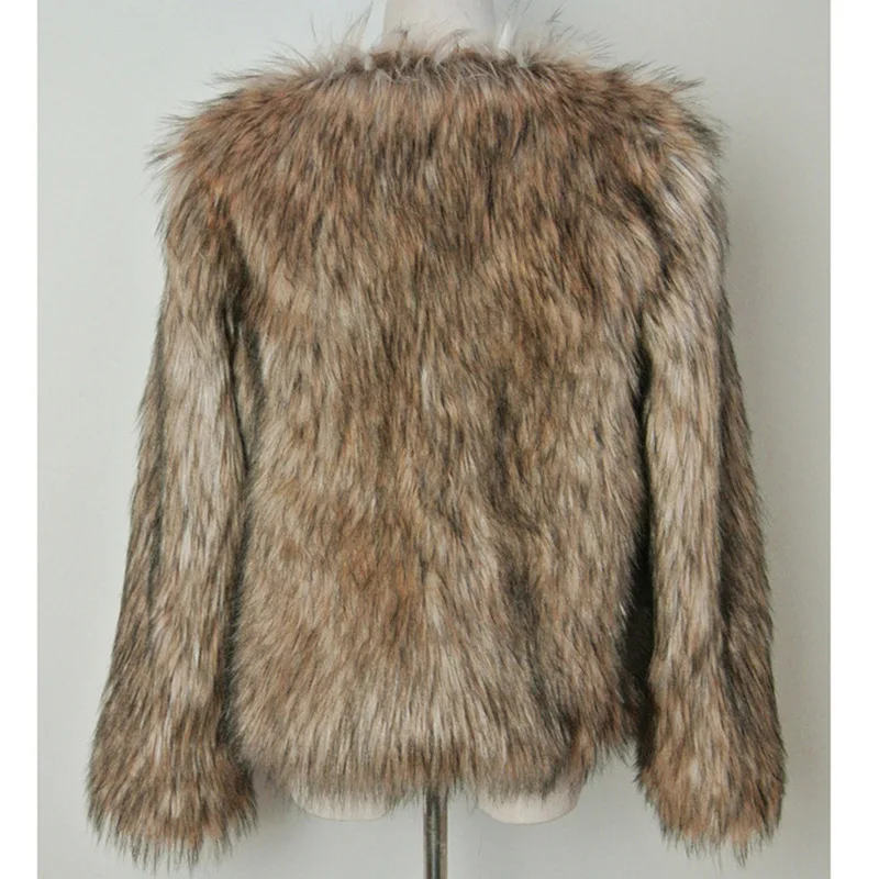 Autumn and Winter New Imitation Fox Fur Fur Coat for Women's Short Imitation Raccoon Fur Slimming Top Casual Warmth