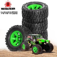 4PCS 90mm RC Monster Truck Tires Wheels 12mm Hex for Traxxas E-Revo MJX 16207 16208 1/16 HBX Upgrade Parts Off-Road Buggy