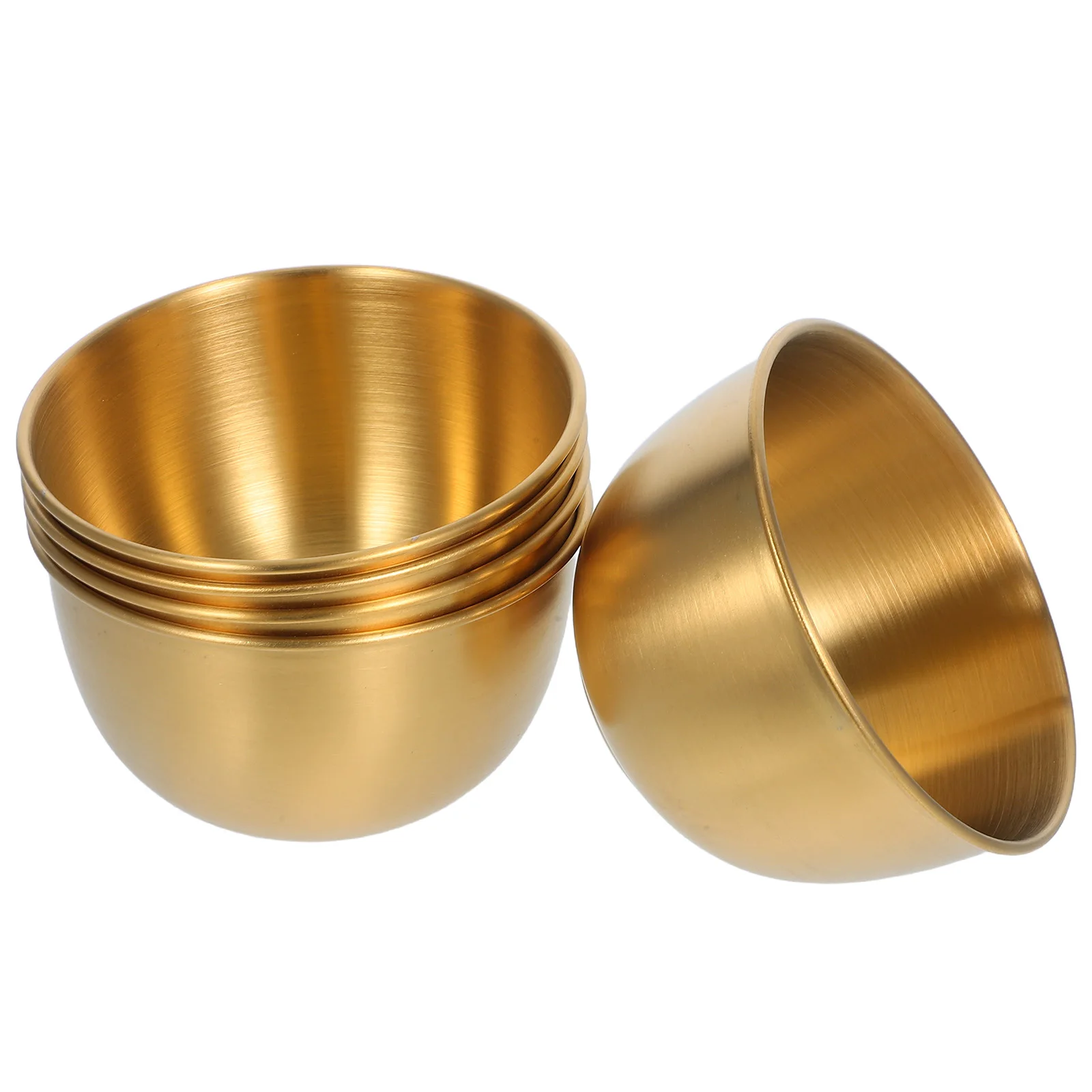 

Dipping Sauce Dish Condiment Containers Salad Bowl Golden 304 Stainless Steel Serving
