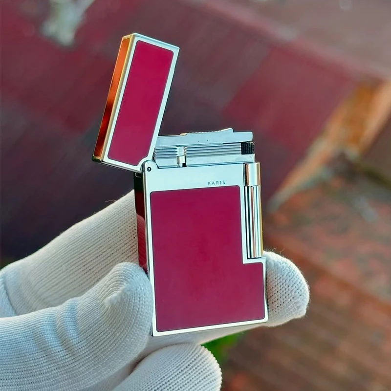 S.T DP Luxury L2 Lighter Natural Paint Lacquer Loudly Sound Lighter Cigar Cigarette Smoking Gift Butane Gas Refill