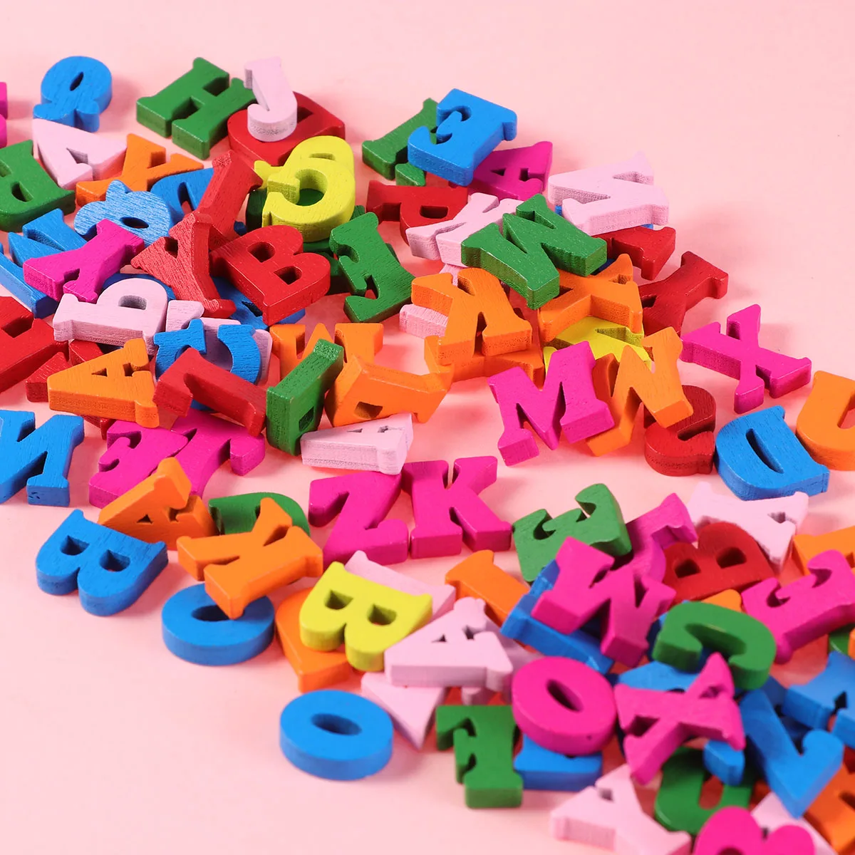 

100pcs Wooden Letters Colorful Alphabet For Learning Wall Decor Montessori Educational Hanging Letter Wooden Wall Art