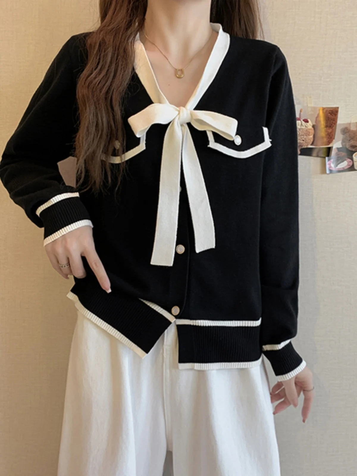 

Trendy Knot Long Sve Sweater Open Cardigan Loose Fit Autumn Winter New Sle Versatile Outerwear Knitted irt