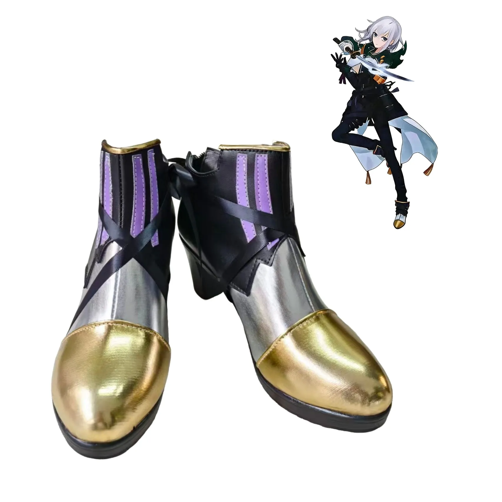 

Обувь для косплея по аниме-игре Touken Ranbu Honebami Toushirou, ботинки, аксессуары для костюма на Хэллоуин, реквизит