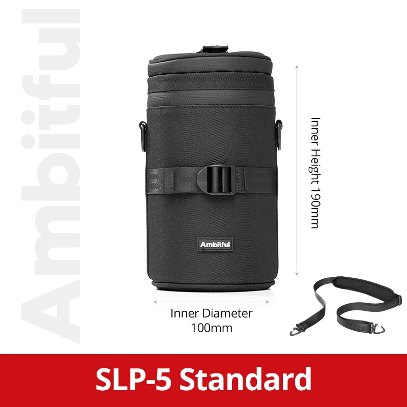 NIEUWE AMBITFUL Camera Lens Tas Tasje met S M L XL Maat voor Canon Sony Nikon DSLR Camera Lens Barrel Case met Haak