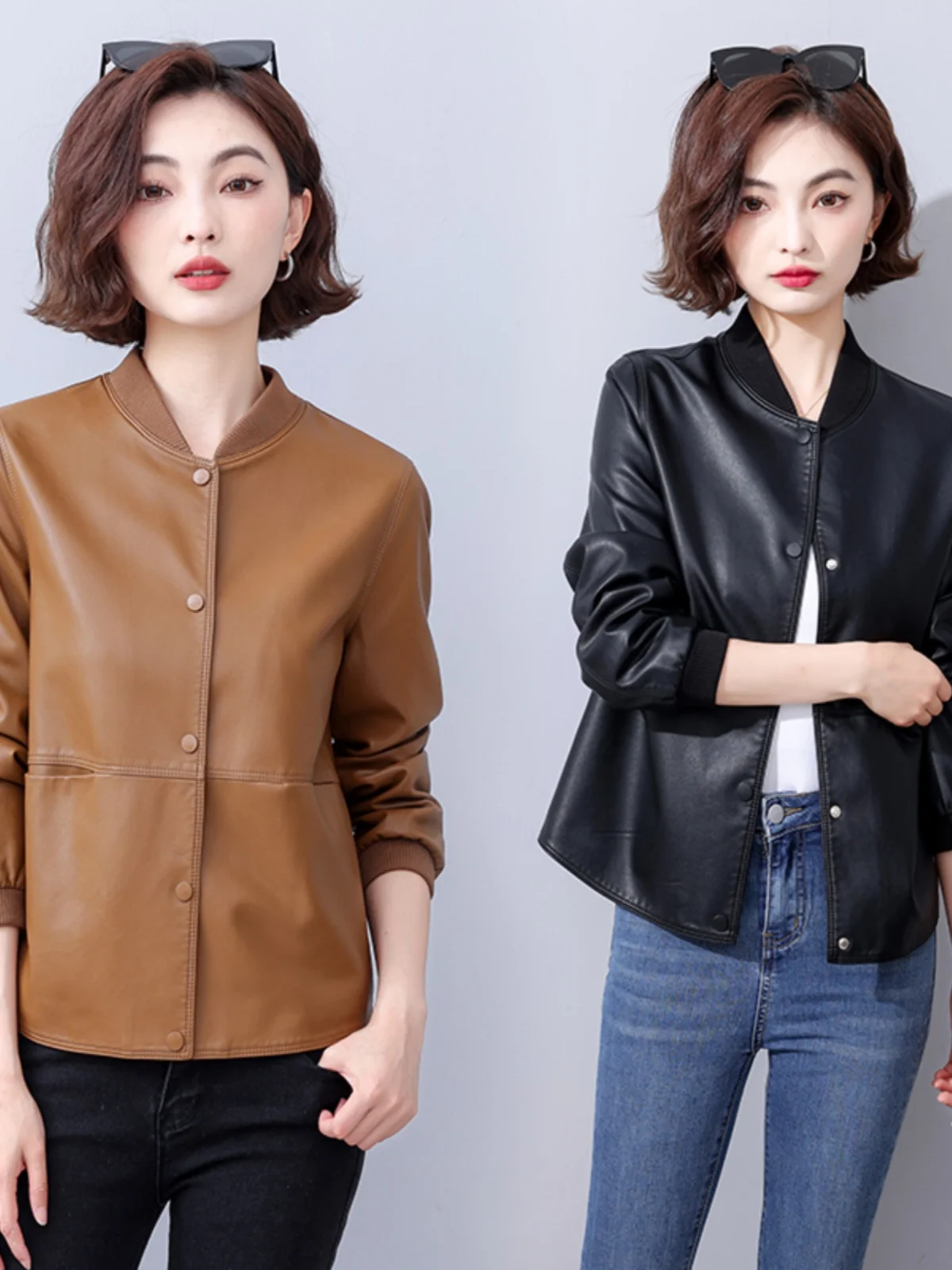  KMETRAM Natural Sheepskin Leather Jacket for Women 2024 Spring Autumn Women's Jackets Casual Short Coats Loose Leren Jas Dames