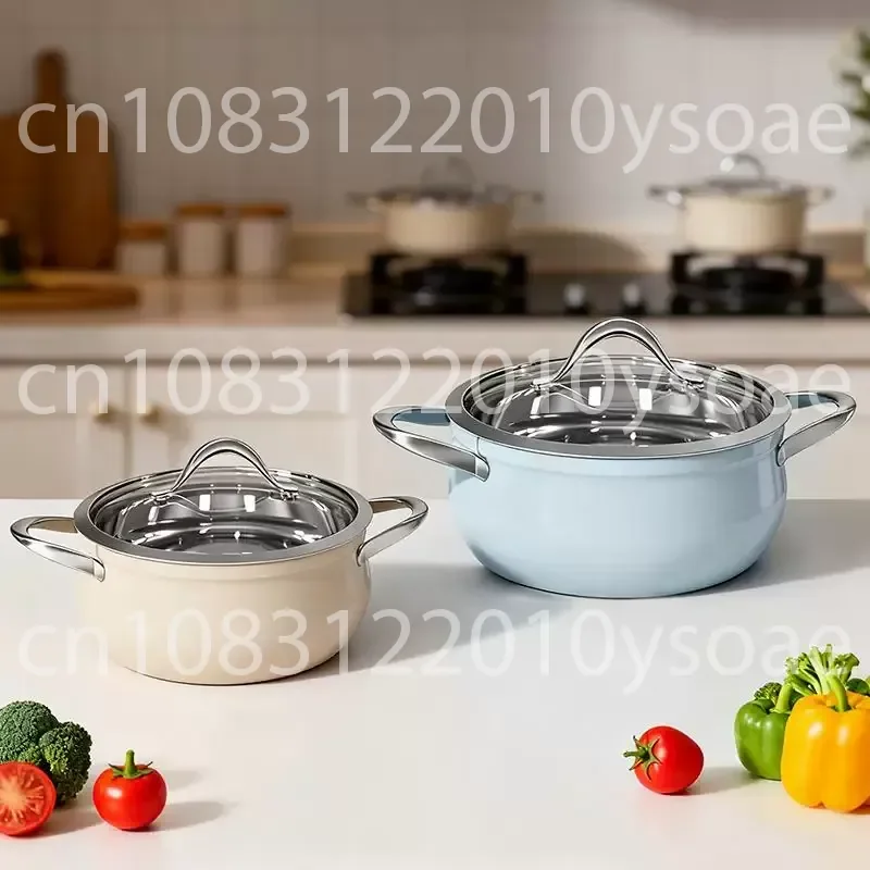 316L Stainless Steel Wok Soup Pot Household Multifunctional Hot Pot Basin Kitchen Uncoated Large Capacity Wok