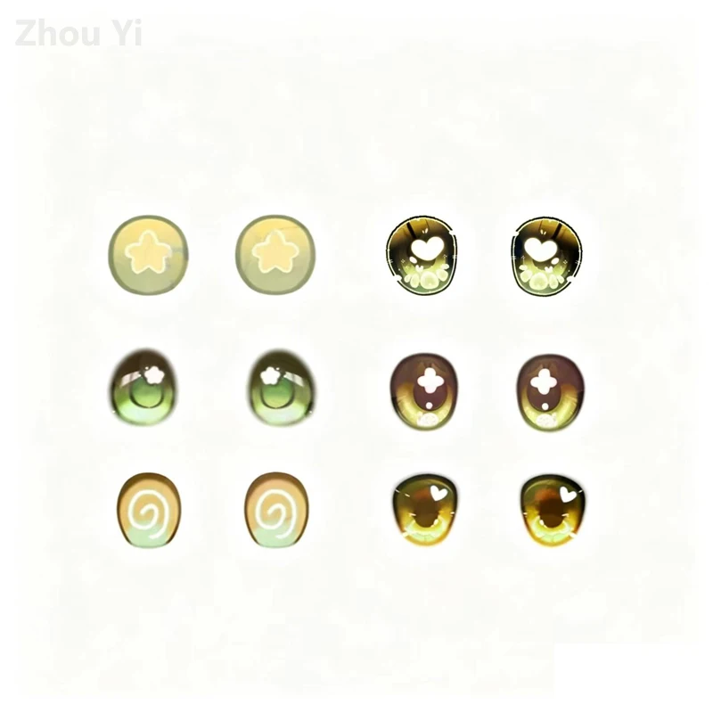 8/10/12/14/16/18/20mm Doll's Eyes Cartoon Glass Eyes for 1/12 1/8 1/6 1/4 1/3 Bjd Doll Girs Diy Dress Up Toys Accessories