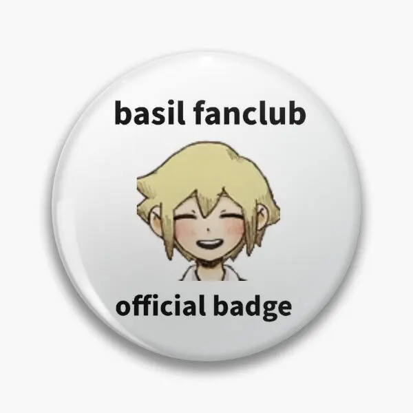 Omori Basil Fanclub Official Badge  Soft Button Pin Cute Creative Metal Jewelry Badge Hat Lover Decor Brooch Gift Lapel Pin