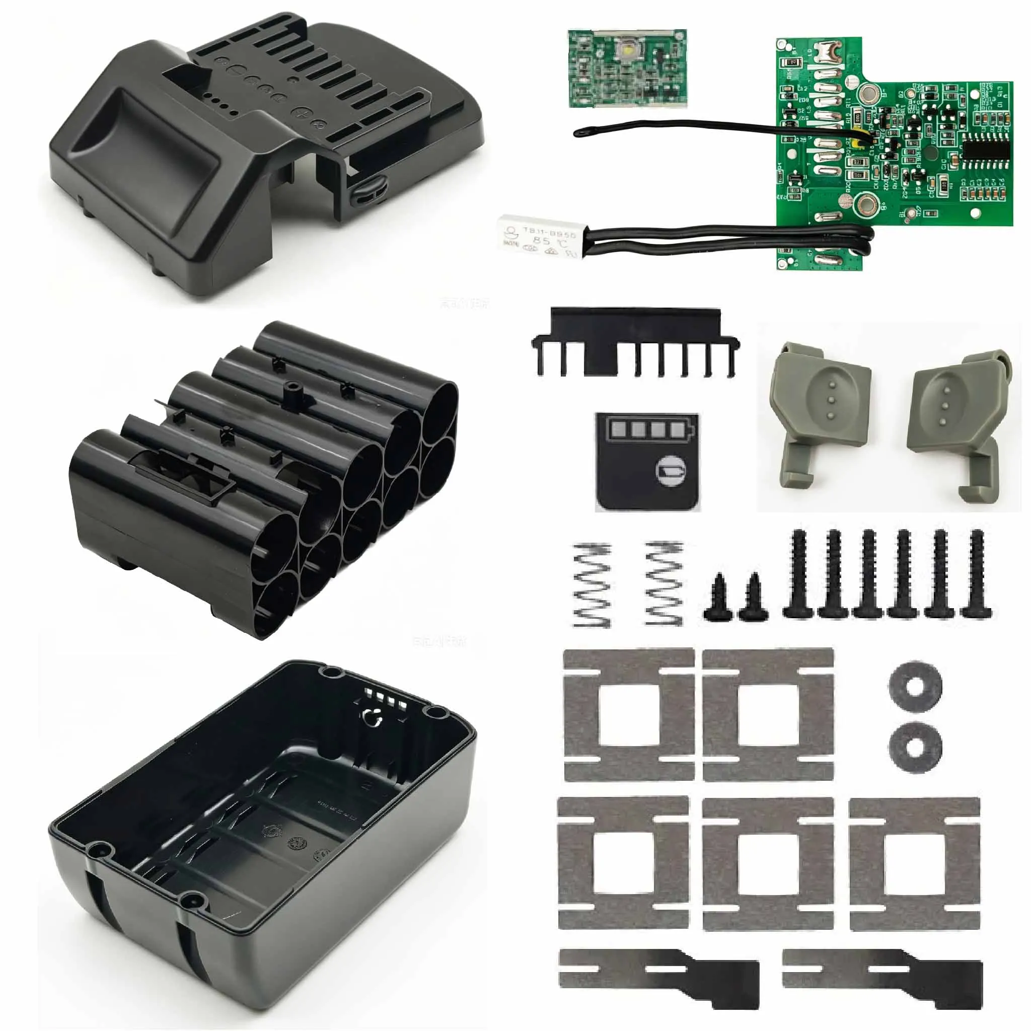 BSL1830 Lithium Ion Batteries Case PCB BMS Circuit Board PCBA For Hitachi 18V Li-ion Battery Box Shell Electric Quantity Display