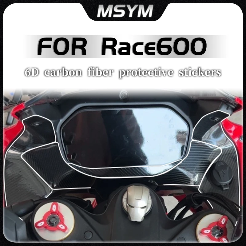 

Motorcycle 6D carbon fiber protective stickers car body film stickers waterproof accessories For QJMOTOR Race 600 race600 2022