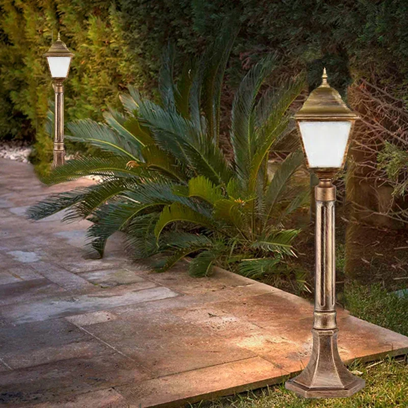 

Europe Outdoor Decoration Lawn Lamp 80/110cm Tall-Column Garden Road Light Backyard LightingLandscape