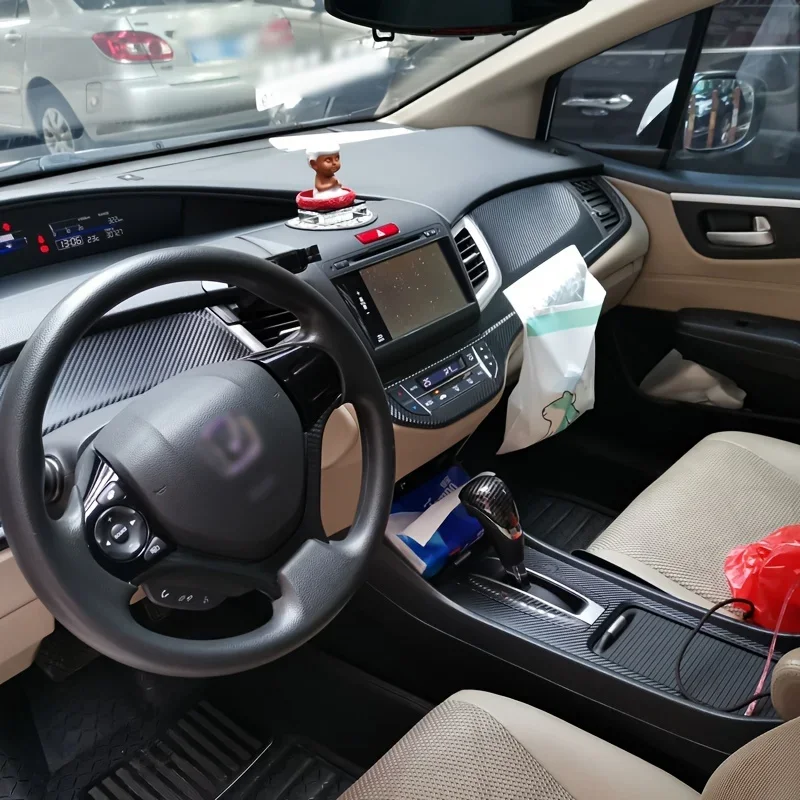 Carbon Fiber For Honda Jade 2013-2019 Car Film Interior Stickers Center Console Gear Dashboard Air Door Handle Lift Panel