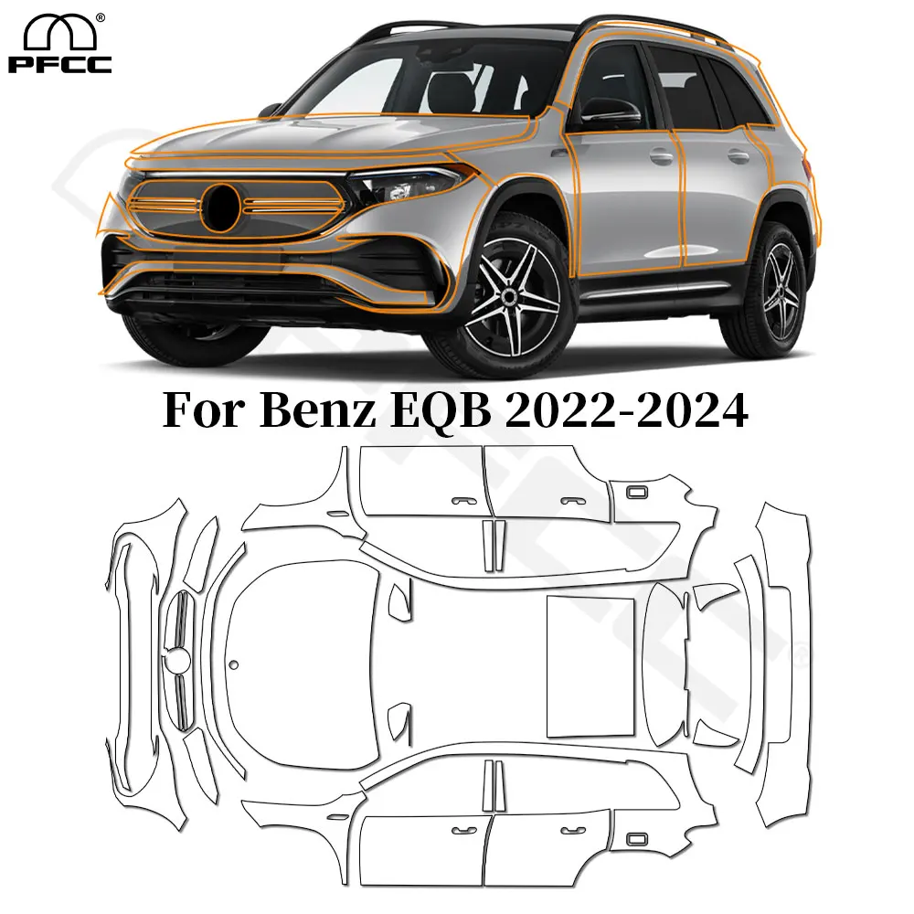 

For Mercedes Benz EQB 2022-2024 TPU Paint Protection Film Anti-Scratch Pre-cut PPF Car Body Clear Bra Resistant Invisible Cover